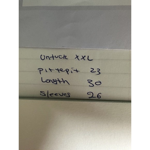 UntuckIt Button Front Shirt 2XL Blue Stripe Wrinkle Free Two 100% Cotton - Picture 8 of 8